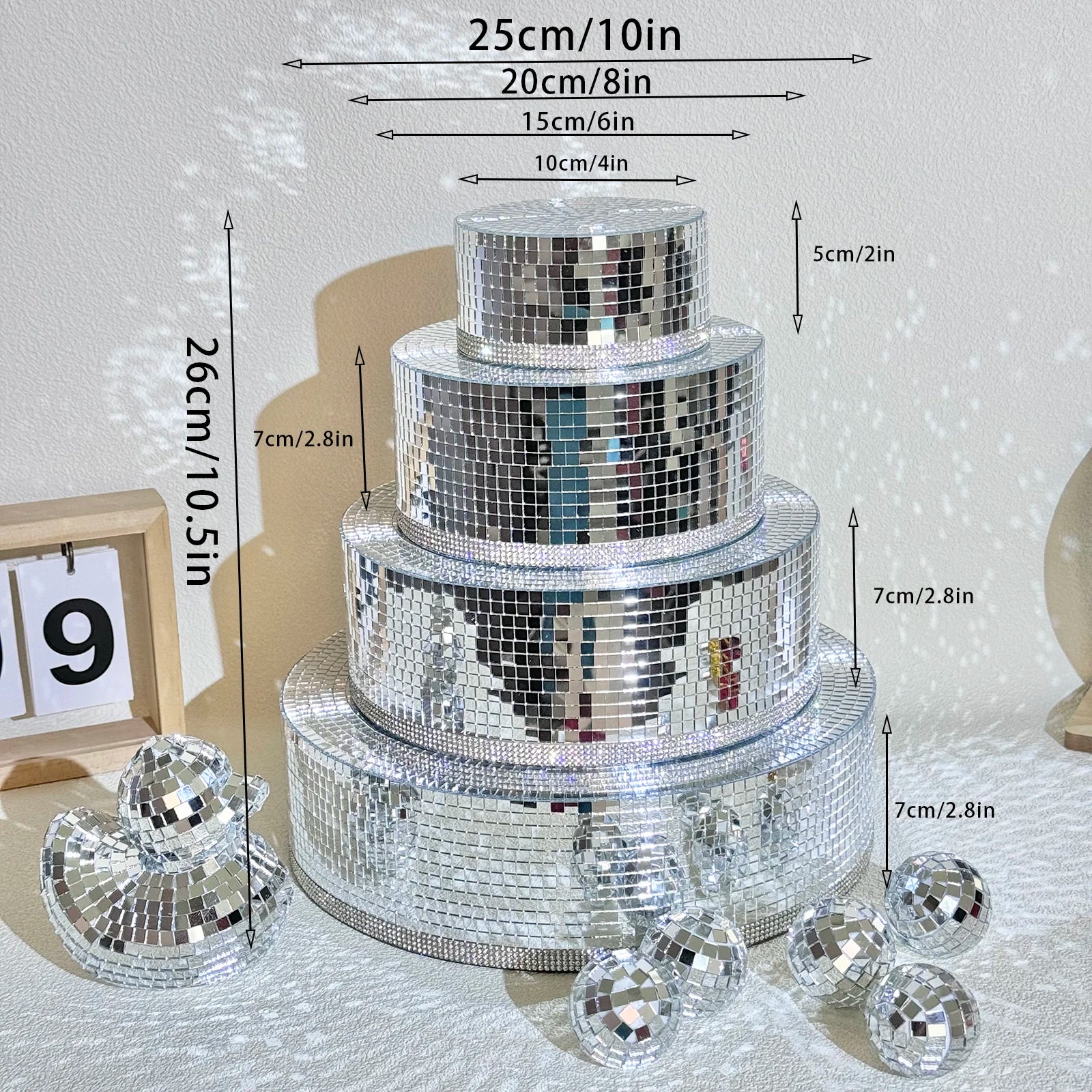 Disco Birthday Cake Decor