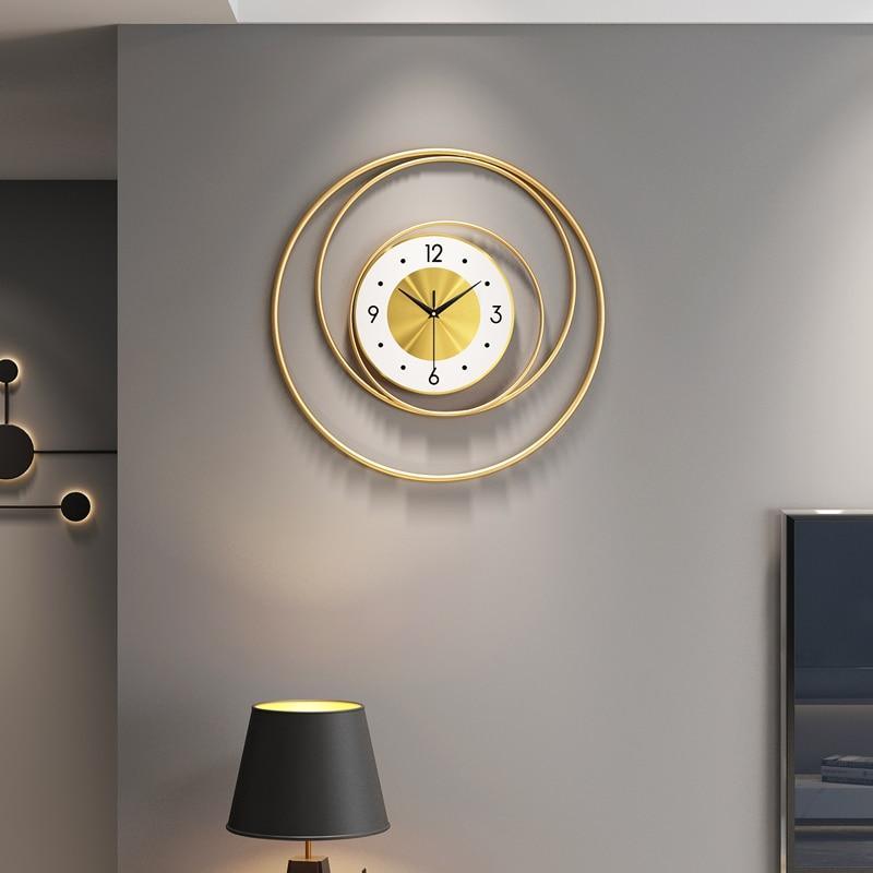 Shop 0 Gold Large Modern Wall Clocks Living Room Simple Nordic Light Luxury Creative Silent Wall Watches Living Room Decorative W6C Mademoiselle Home Decor