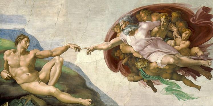 Shop 0 20x40cm no frame / K134 The Creation Of Adam By Michelangelo Canvas Paintings On the Wall Art Posters And Prints Famous Art Pictures For Living Room Mademoiselle Home Decor