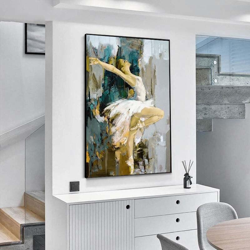 Shop 0 Sexy Ballerina Abstract Canvas Paintings on the Wall Art Posters And Prints Dancer Girl Canvas Art Pictures For Living Room Wall Mademoiselle Home Decor