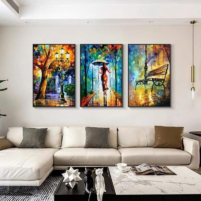 Shop 0 Abstract Landscape Wall Art Canvas Paintings Posters and Prints Forest Street Rainy Pictures for Living Rome Home Cuadros Decor Mademoiselle Home Decor