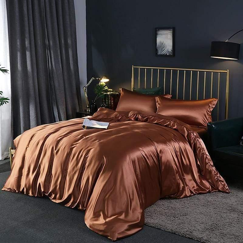 Shop 40601 Coffee / Twin Anita Duvet Set Mademoiselle Home Decor