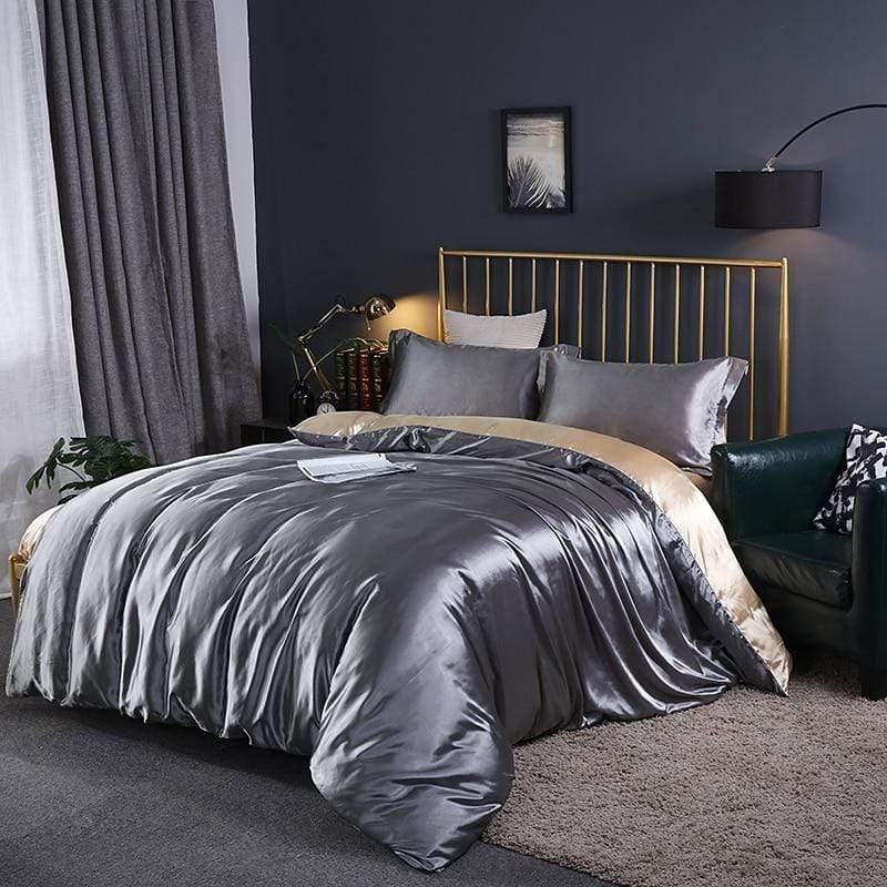 Shop 40601 Silver / Twin Anita Duvet Set Mademoiselle Home Decor