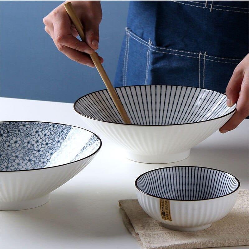 Shop 0 4 Japanese Noodle Bowl Creative Internet Celebrity Tableware Ceramic Large Bamboo Hat 2022 New Home Mademoiselle Home Decor