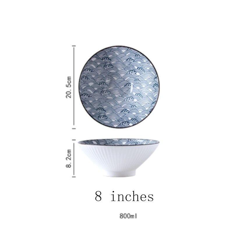 Shop 0 C 4 Japanese Noodle Bowl Creative Internet Celebrity Tableware Ceramic Large Bamboo Hat 2022 New Home Mademoiselle Home Decor