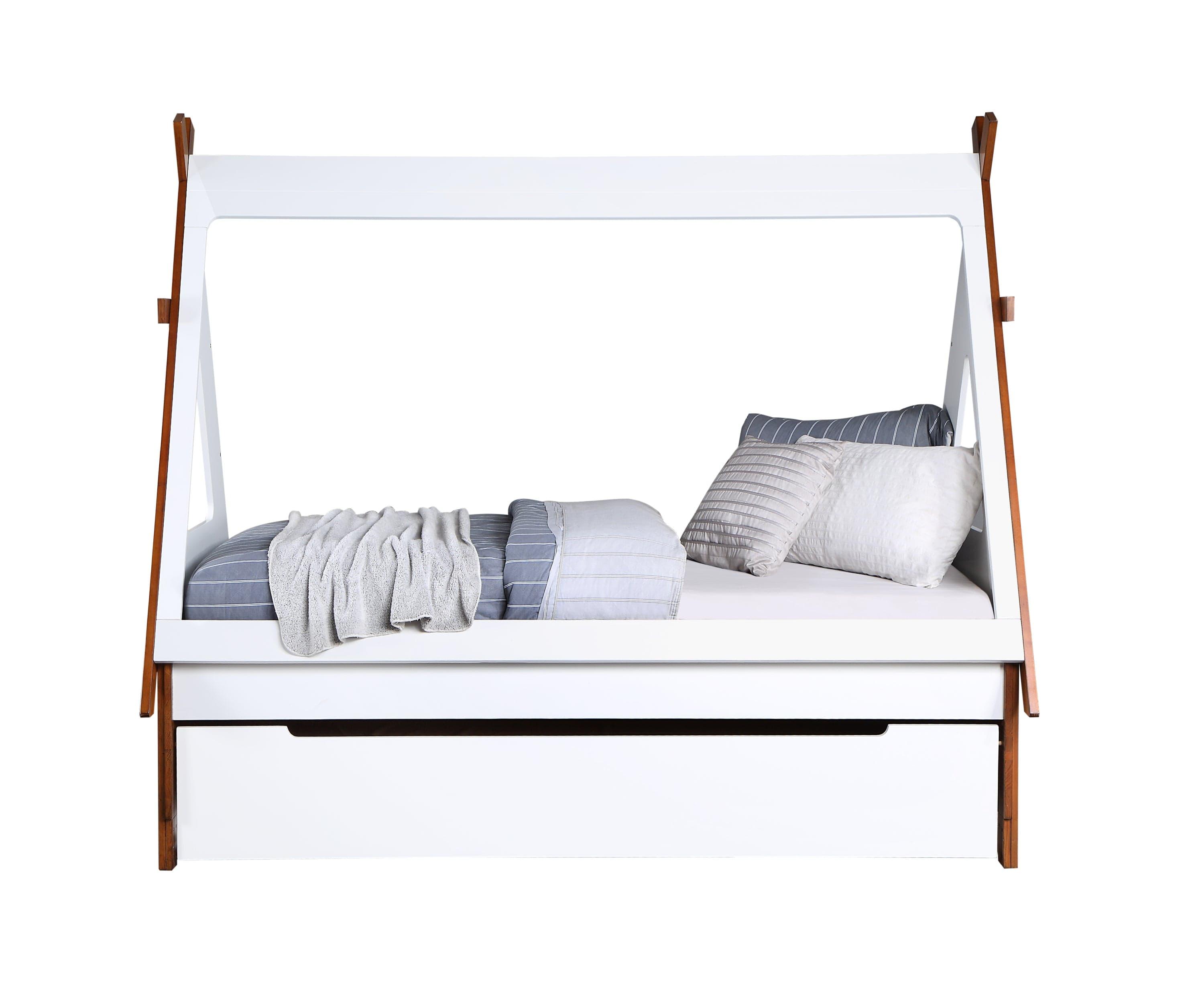 Shop ACME Loreen Twin Bed, Oak & White Finish BD01287T Mademoiselle Home Decor
