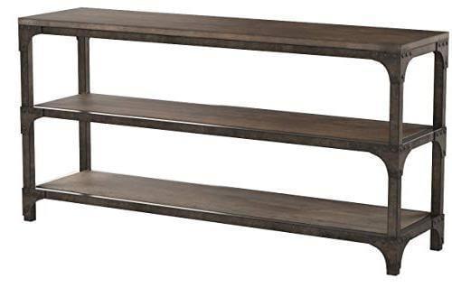 Shop ACME Gorden Console Table in Weathered Oak & Antique Silver 72685 Mademoiselle Home Decor