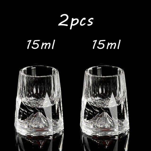 Shop 0 15ml A 2pcs / China Shot Glass Crystal Gold Foil Crystal Shot Glasses For Wine Set Double Glass Wine Cup For Home Bar Cups Sake Shochu Glass Mademoiselle Home Decor