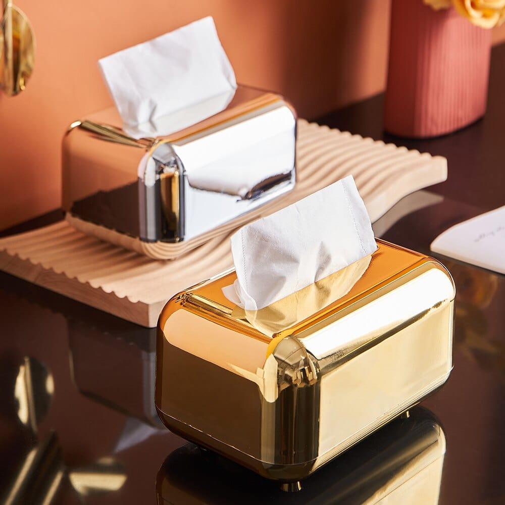 Shop 0 Luxury Golden Tissue Boxes Storage Napkin Holder Kitchen Tissue box Paper Case Organizer Ornament Craft Desktop Tissue Holder Mademoiselle Home Decor