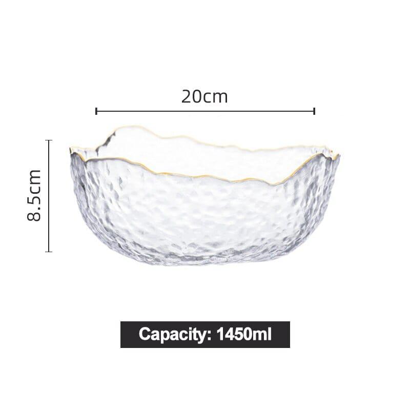 Shop 0 Transparent 3 / China Creative fruit salad ramen glass bowl cute mixing rice cereal soup bowls set ice cream dessert bowl kitchen Household Tableware Mademoiselle Home Decor