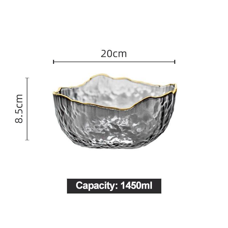 Shop 0 Black 3 / China Creative fruit salad ramen glass bowl cute mixing rice cereal soup bowls set ice cream dessert bowl kitchen Household Tableware Mademoiselle Home Decor