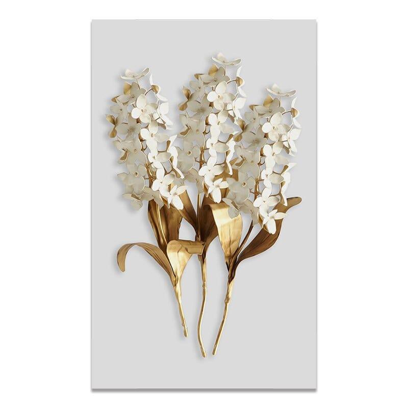 Shop 0 08 / 13x18cm No Frame Nordic Golden Abstract Leaf Flower Wall Art Canvas Painting Black White Feathers Poster Print Wall Picture for Living Room Decor Mademoiselle Home Decor