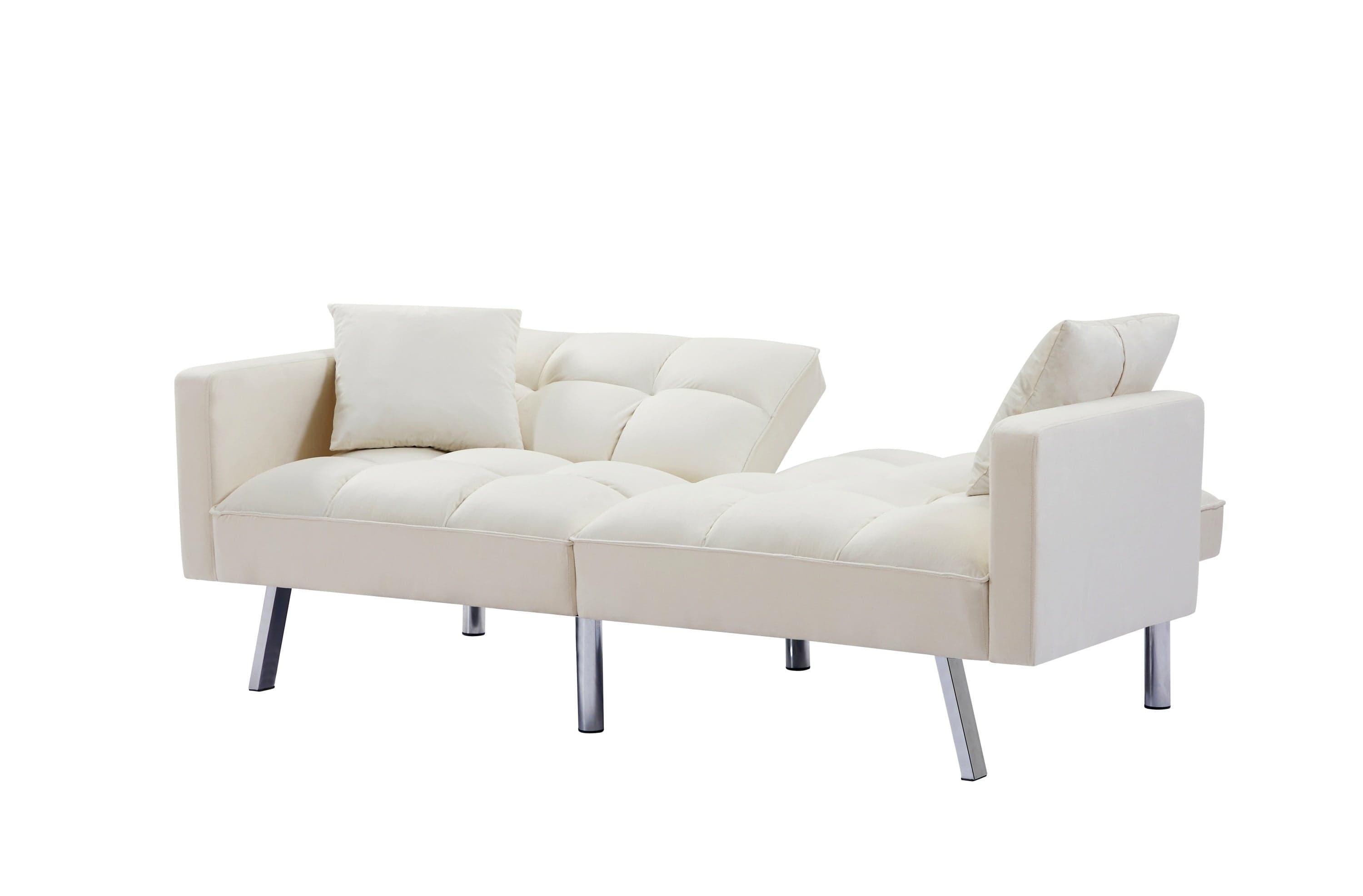 Shop Barcelona Beige Convertible Sofa Bed Mademoiselle Home Decor