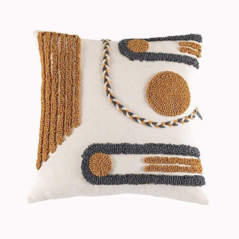 Shop 0 C 45X45CM Boho Style Cushion Cover 45X45Cm/30X50Cm Cotton Pillow Cover Coffee Loop Tufted for Home Decoration Natural Living Room sofa Mademoiselle Home Decor