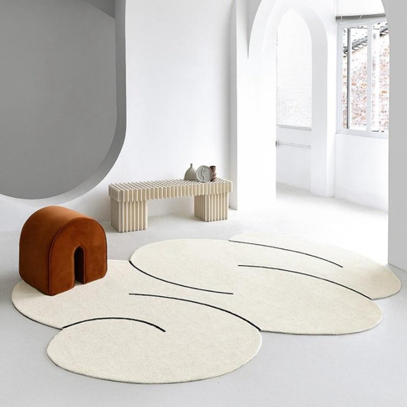 Shop 0 Nylon Carpet Irregular Shape Rug Floor Carpet For Living Room Bedroom Bedside Rug Simple Circular Annual Ring Mat Rug Alfombra Mademoiselle Home Decor