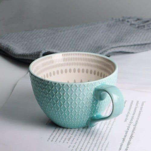 Shop 0 style033 Retro Defect Creative Nordic Personality Trend Large-capacity Mug Breakfast Mug Cereal Milk Mug Cute Girl Mug Ceramic Coffee Mug Mademoiselle Home Decor