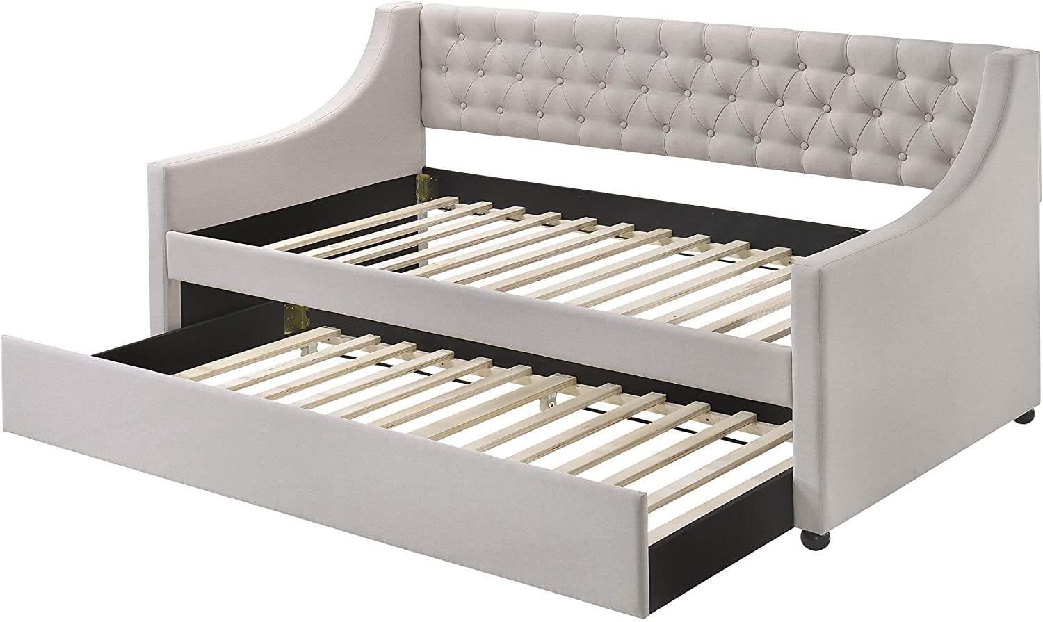 Shop ACME Lianna Daybed & Trundle (Twin Size), Fog Fabric (1Set/2Ctn) 39395 Mademoiselle Home Decor