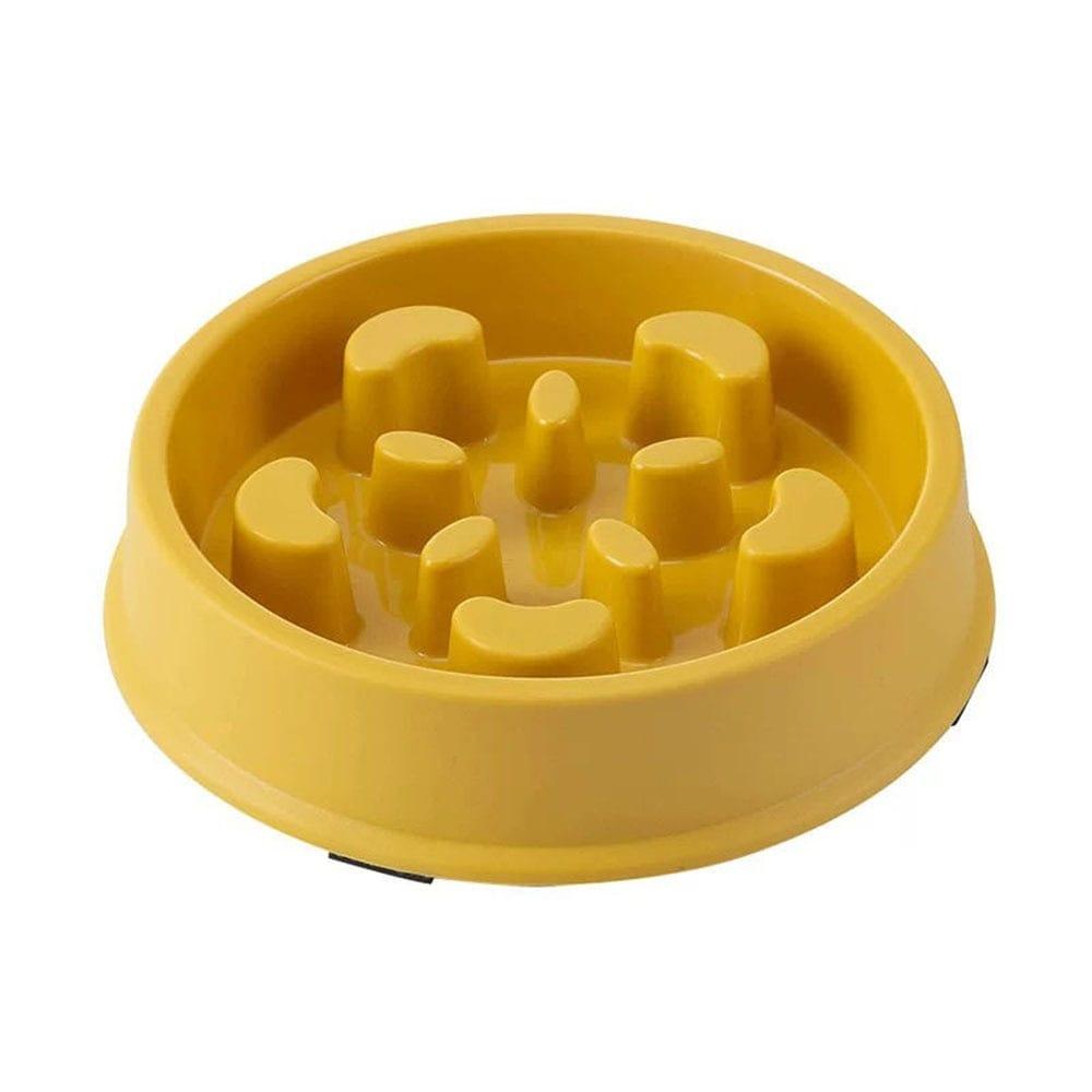 Shop 0 Yellow Pet Slow Food Bowl Small Dog Choke-proof Bowl Non-slip Slow Food Feeder Dog Rice Bowl Pet Supplies Available for Cats and Dogs Mademoiselle Home Decor