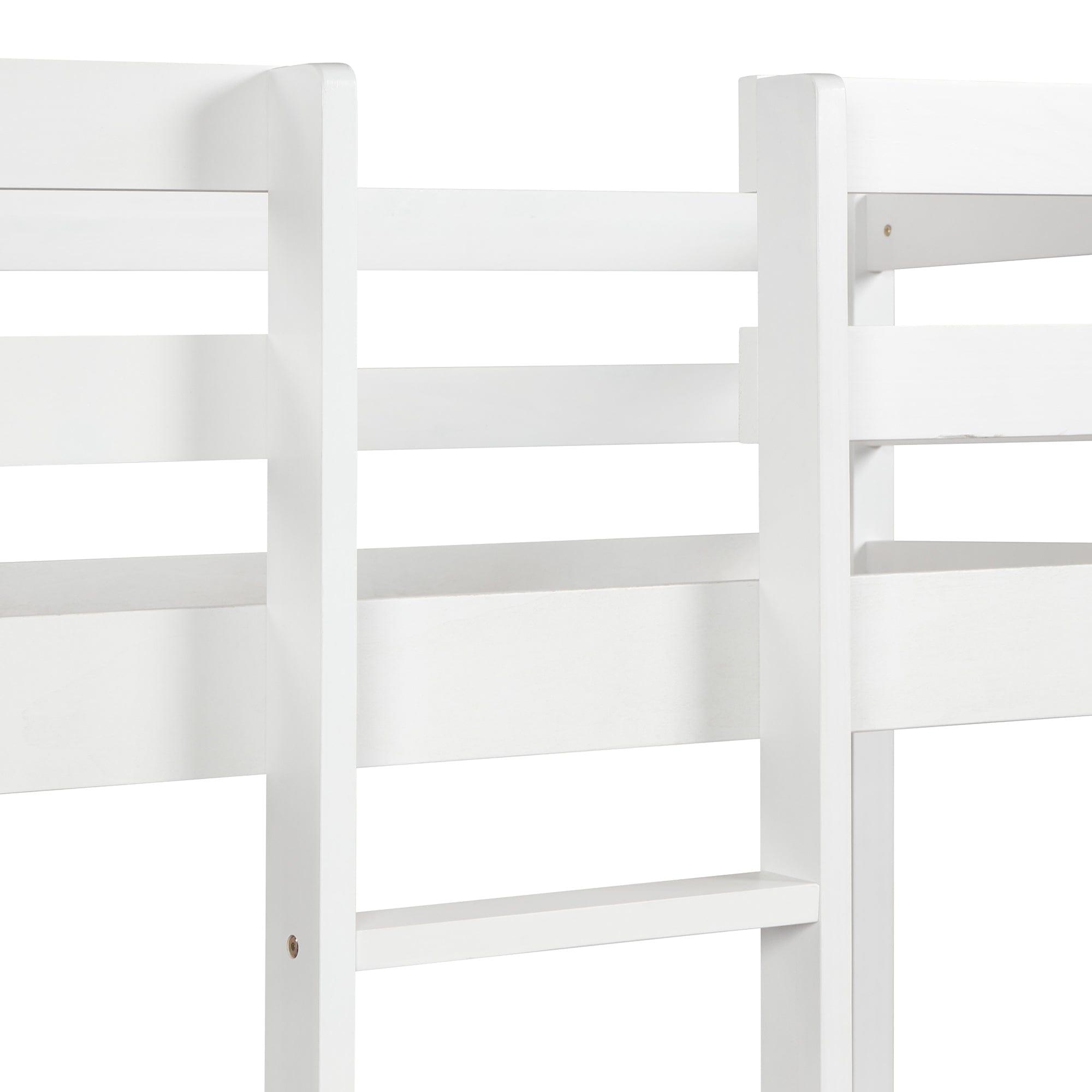 Shop Functional Loft Bed (turn into upper bed and down desk,cushion sets are free),Twin Size,White Mademoiselle Home Decor