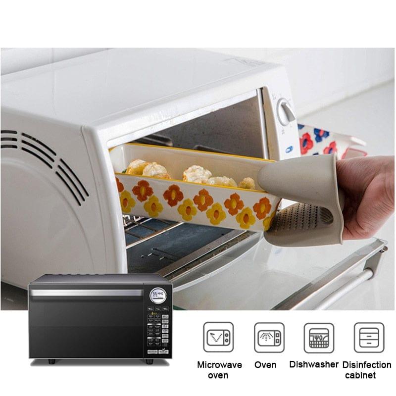 Shop 0 MDZF SWEETHOME Ceramic Baking Dish Roasting Lasagna Pan Rectangular Dish Bakeware Pan With Handle Oven Kitchen Baking Tool Mademoiselle Home Decor