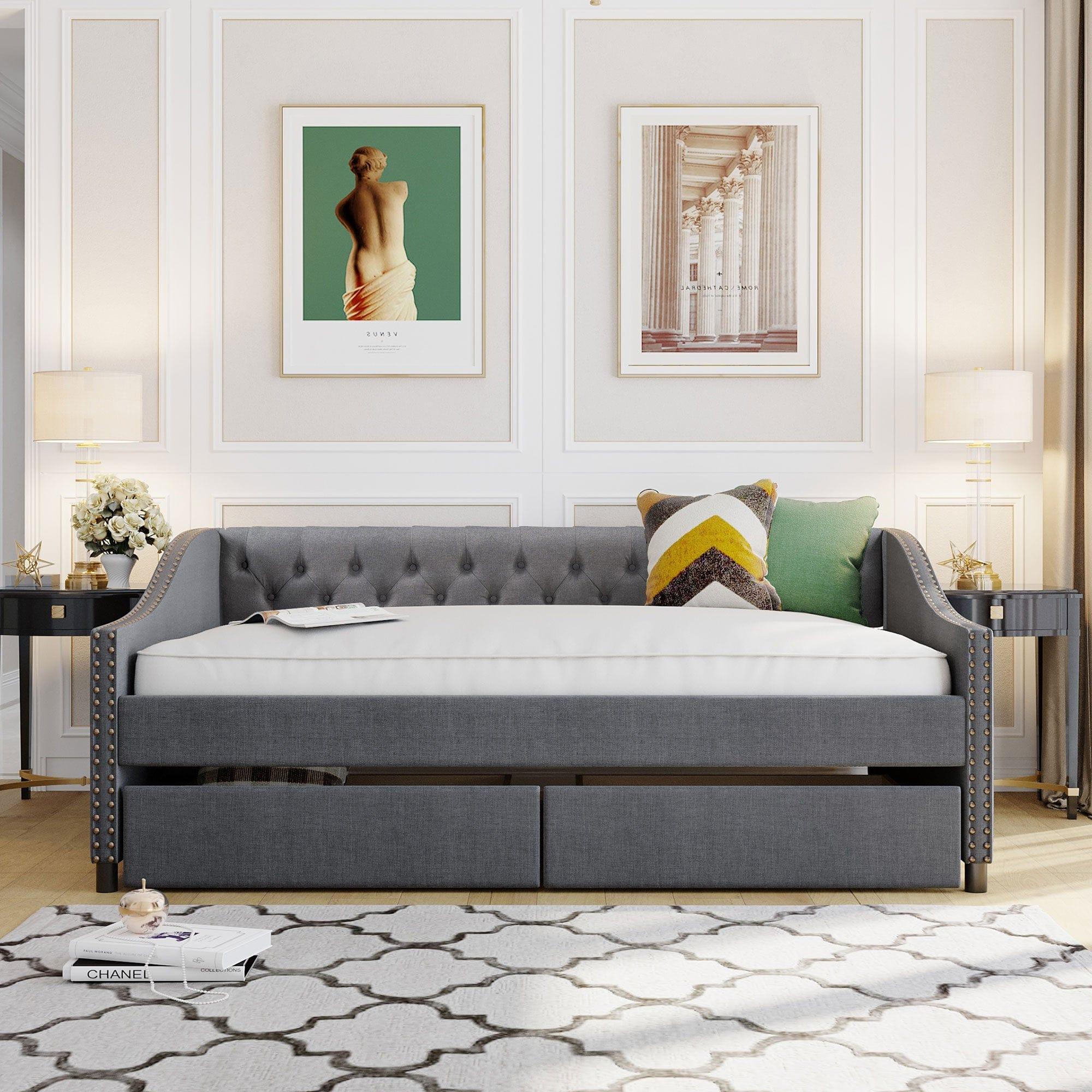 Shop Capri Grey Day Bed Mademoiselle Home Decor