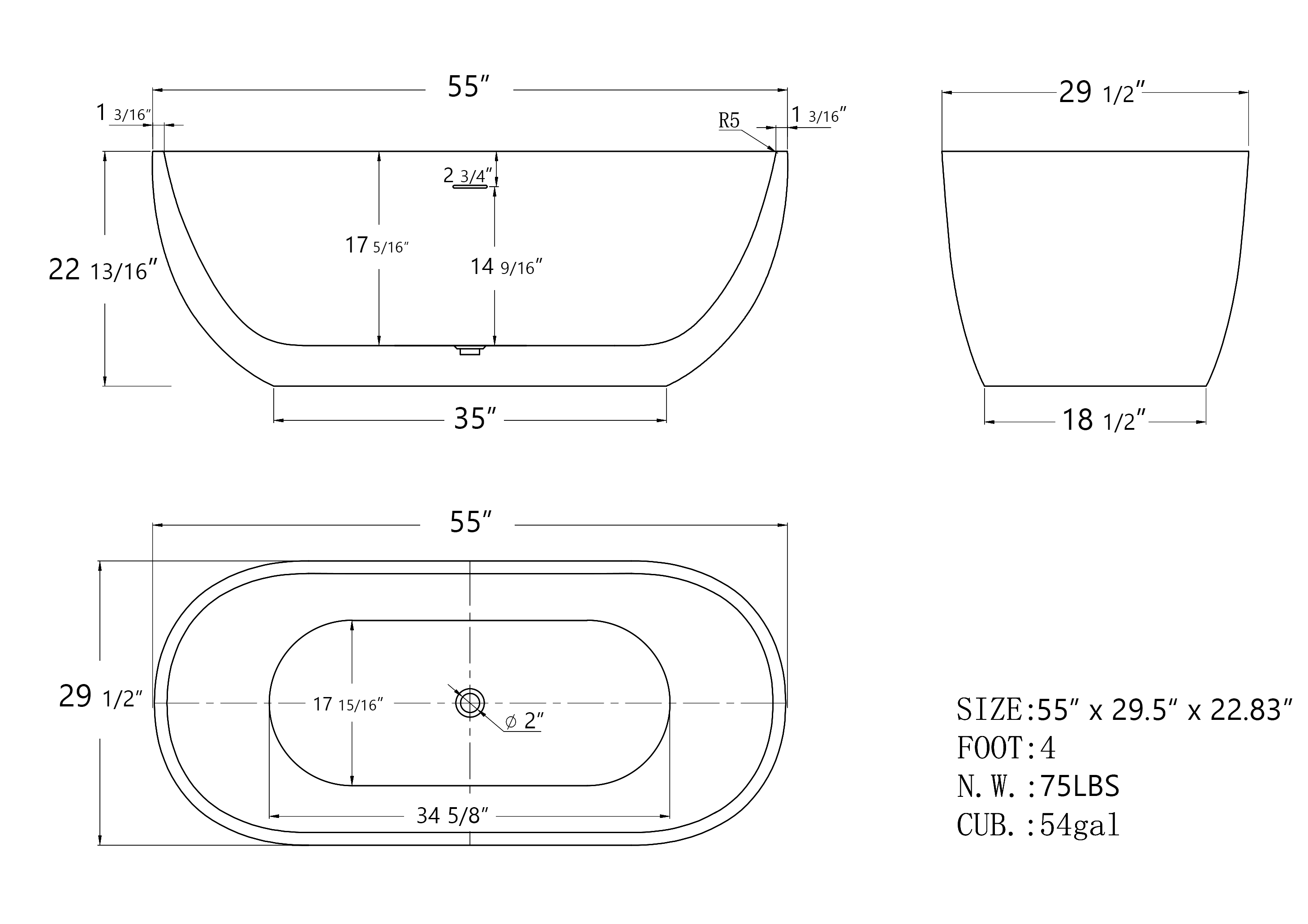 Shop Caracalla Bathtub Mademoiselle Home Decor