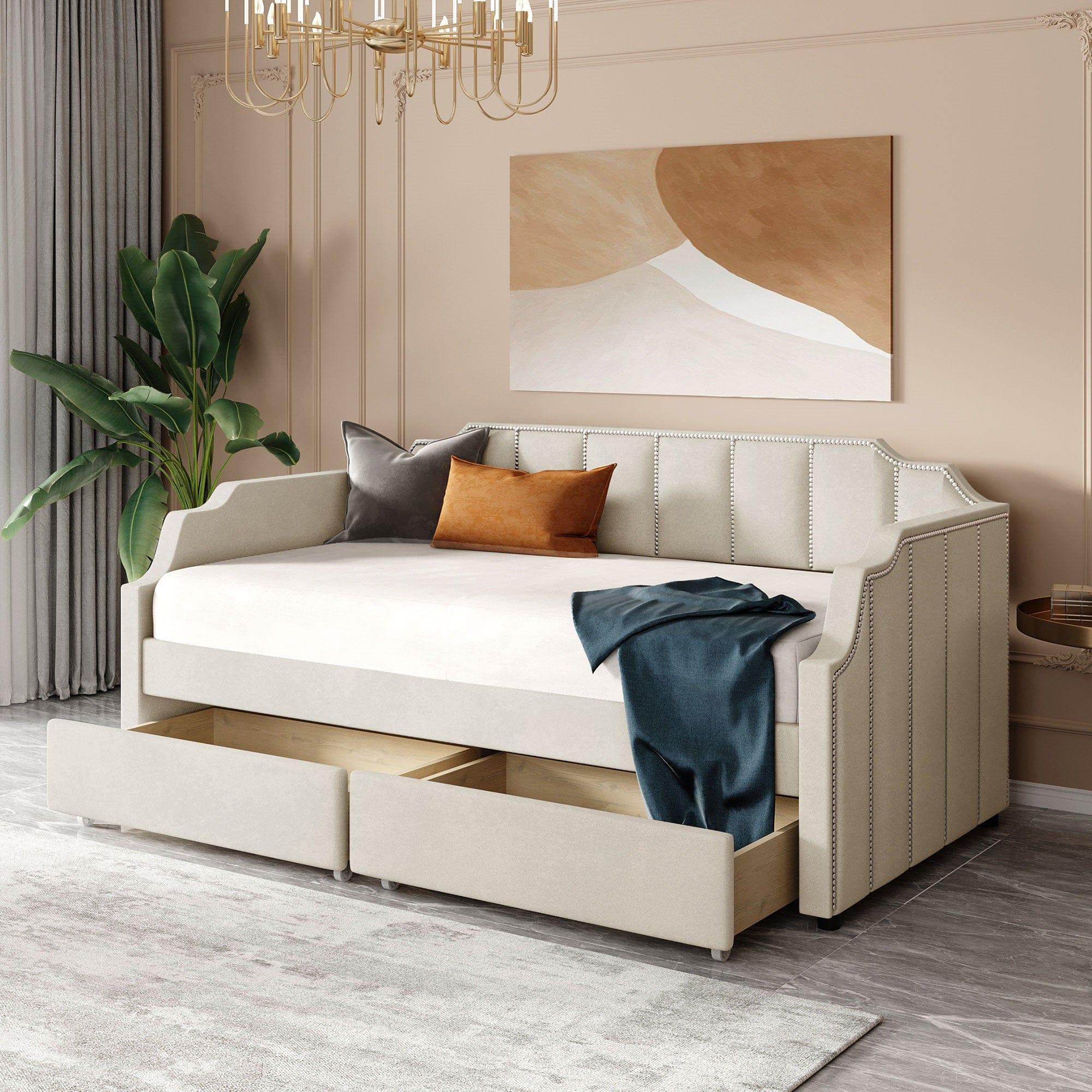 Shop Casablanca Beige Day Bed Mademoiselle Home Decor