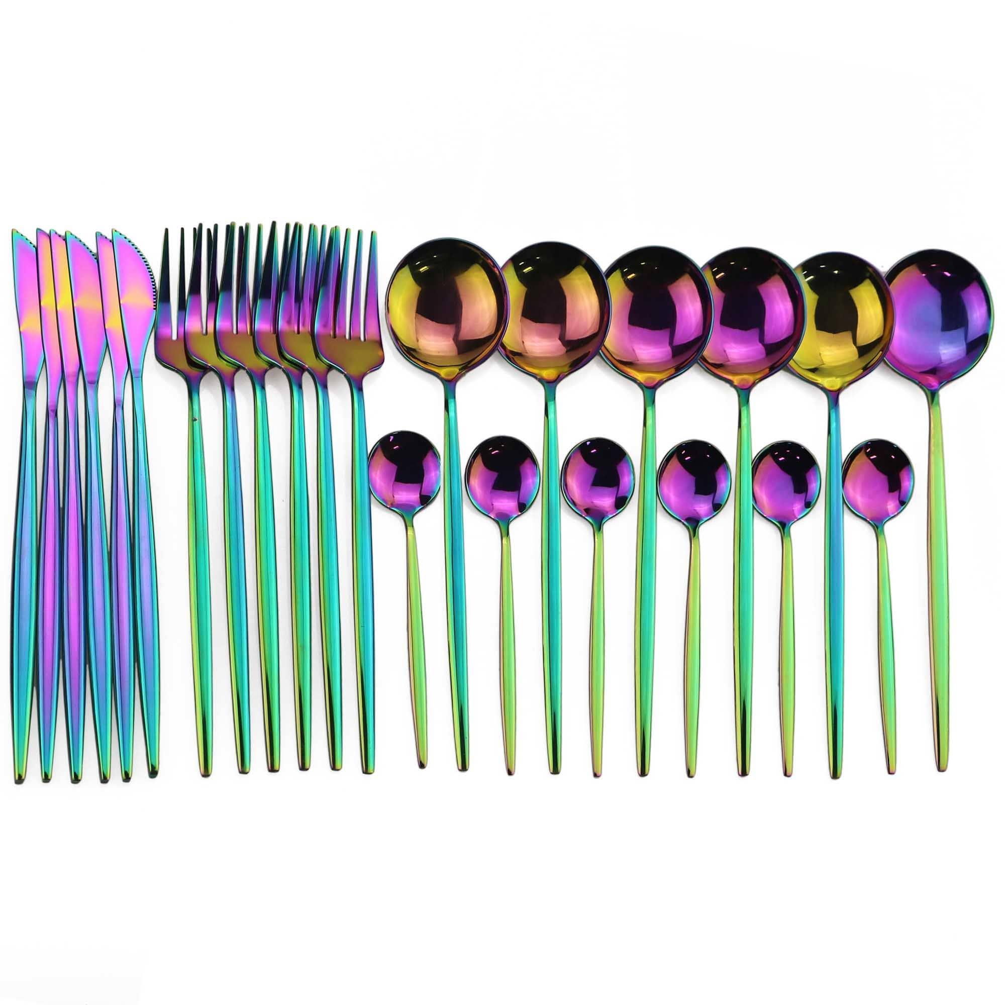 Shop 100003310 24Pcs Rainbow Casper Cutlery Set Mademoiselle Home Decor