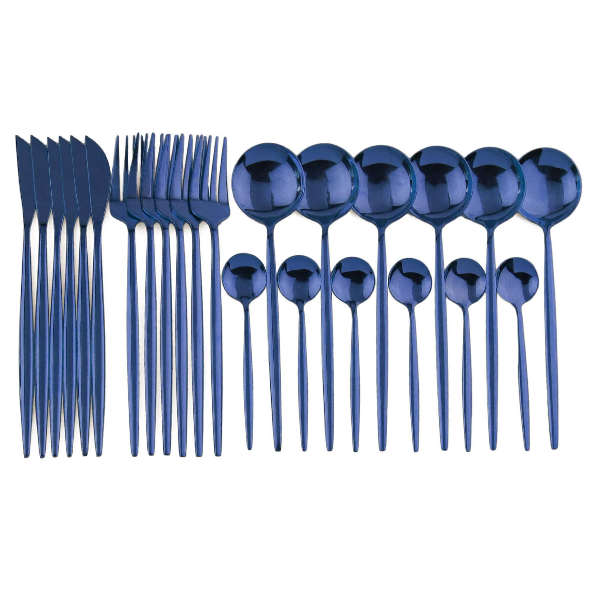 Shop 100003310 24Pcs Blue Casper Cutlery Set Mademoiselle Home Decor