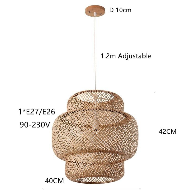 Shop 0 40cm / China / wood color Asian Style Bamboo Hand Woven Bamboo Wood Chandelier Dining Rroom Bamboo Lantern Chandelier Bedroom Dining Room Pendant Lamp Mademoiselle Home Decor
