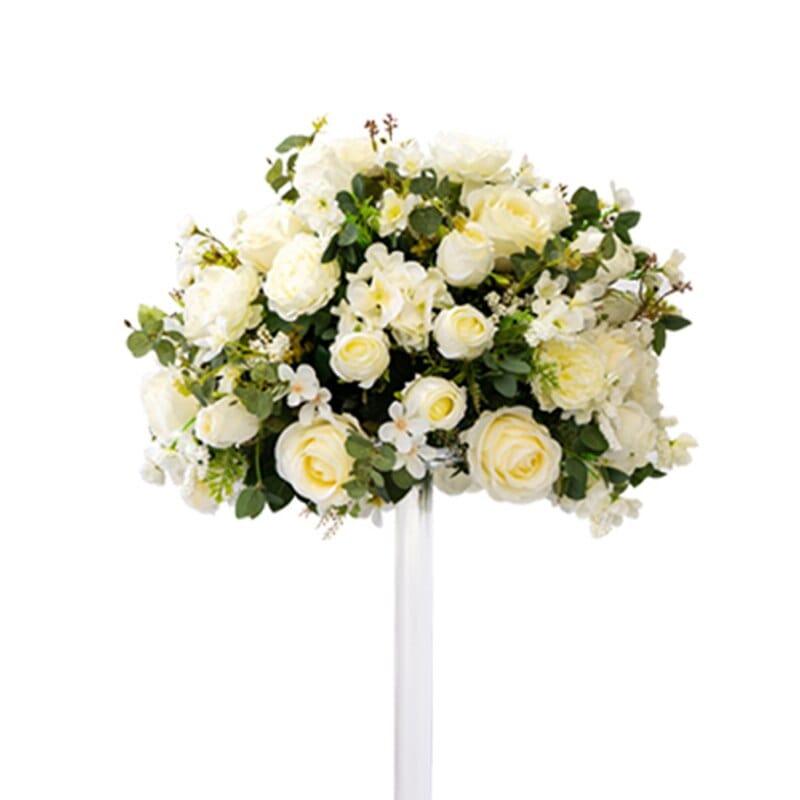 Shop 0 White Green / Only Flower Ball Luxury White Wedding Flowers Table Floral Ball Centerpieces Decor Baby Breath Road Lead Party Orchid Props Event Store Display Mademoiselle Home Decor