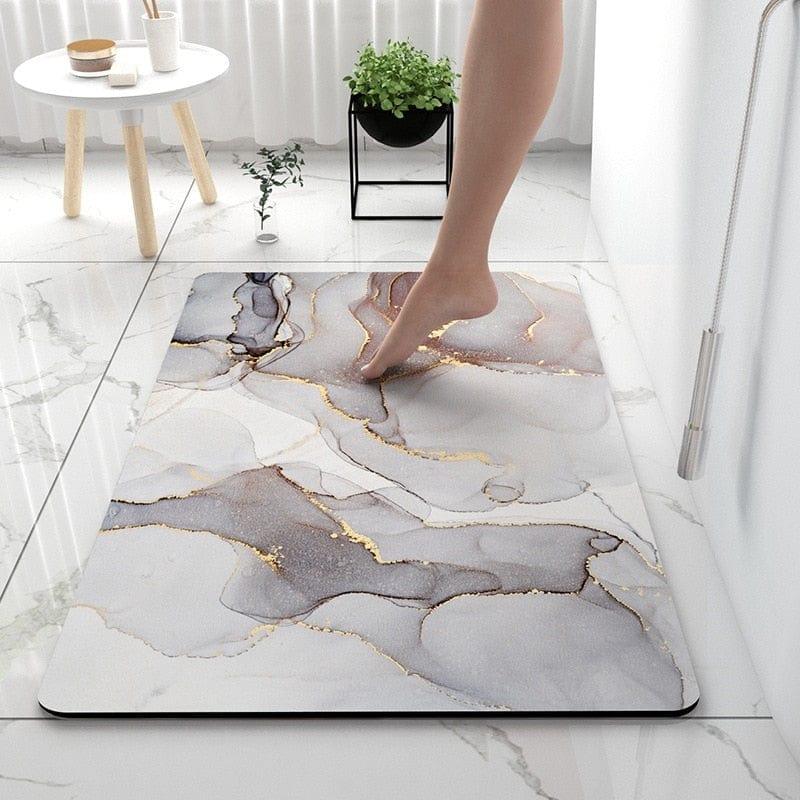 Shop 0 5 / 50x80cm Bathroom Rugs Soft Diatomaceous Earth Floor Mat Super Absorbent Toilet Carpet Door Foot Mats Bath Non-slip Rubber Shower Rug Pad Mademoiselle Home Decor