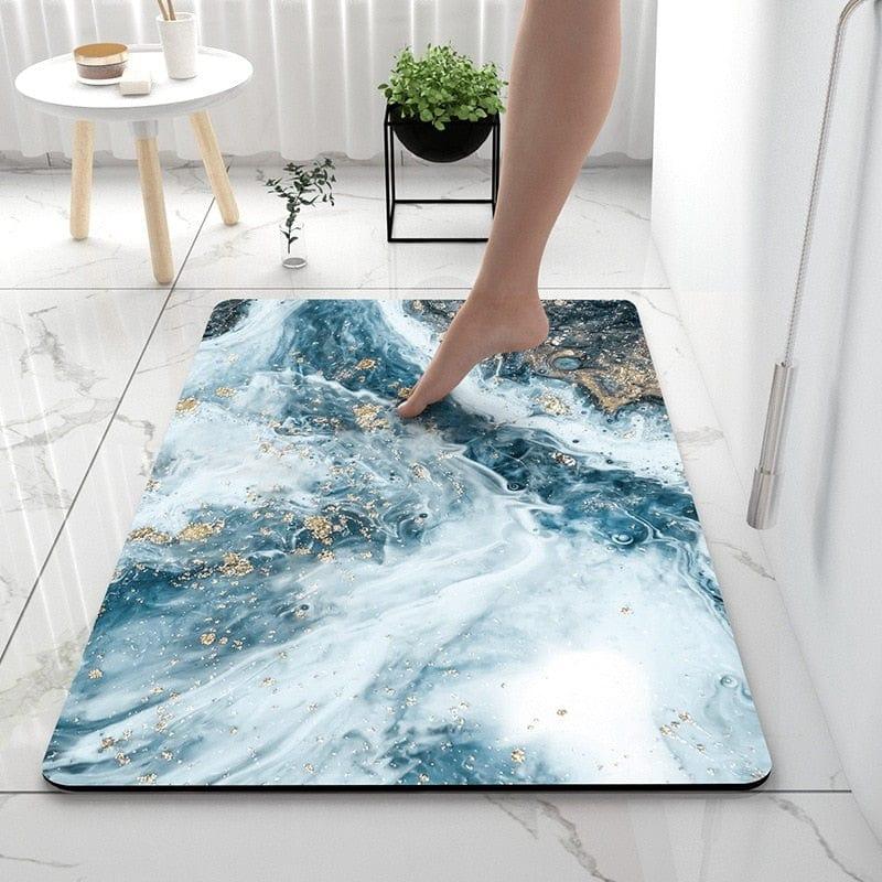 Shop 0 11 / 50x80cm Bathroom Rugs Soft Diatomaceous Earth Floor Mat Super Absorbent Toilet Carpet Door Foot Mats Bath Non-slip Rubber Shower Rug Pad Mademoiselle Home Decor