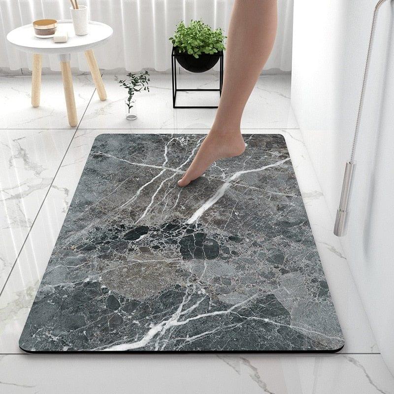 Shop 0 8 / 50x80cm Bathroom Rugs Soft Diatomaceous Earth Floor Mat Super Absorbent Toilet Carpet Door Foot Mats Bath Non-slip Rubber Shower Rug Pad Mademoiselle Home Decor
