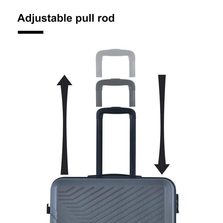 Shop 3 Piece Luggage Sets ABS Lightweight Suitcase with Two Hooks, Spinner Wheels, TSA Lock, (20/24/28) Gray Mademoiselle Home Decor