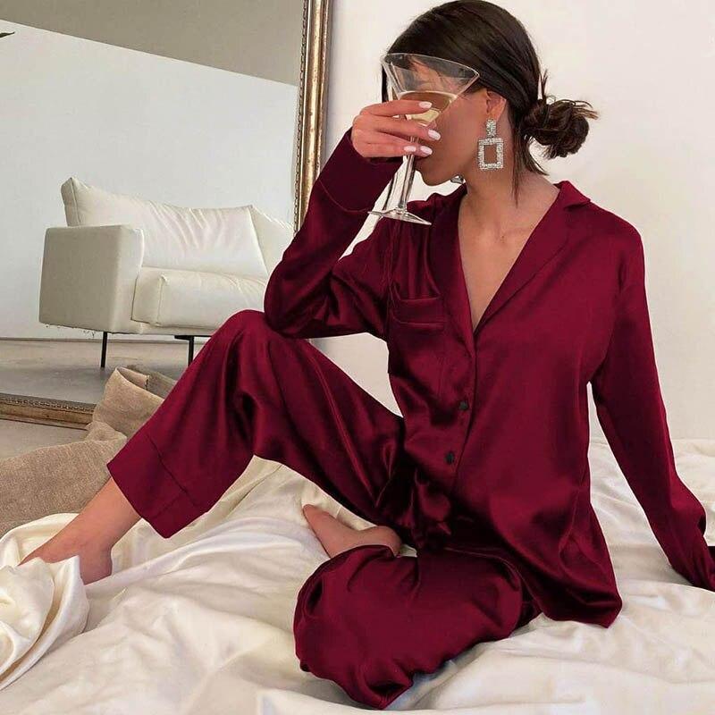 Shop 200001904 Red / S Claudine Pjs Set Mademoiselle Home Decor