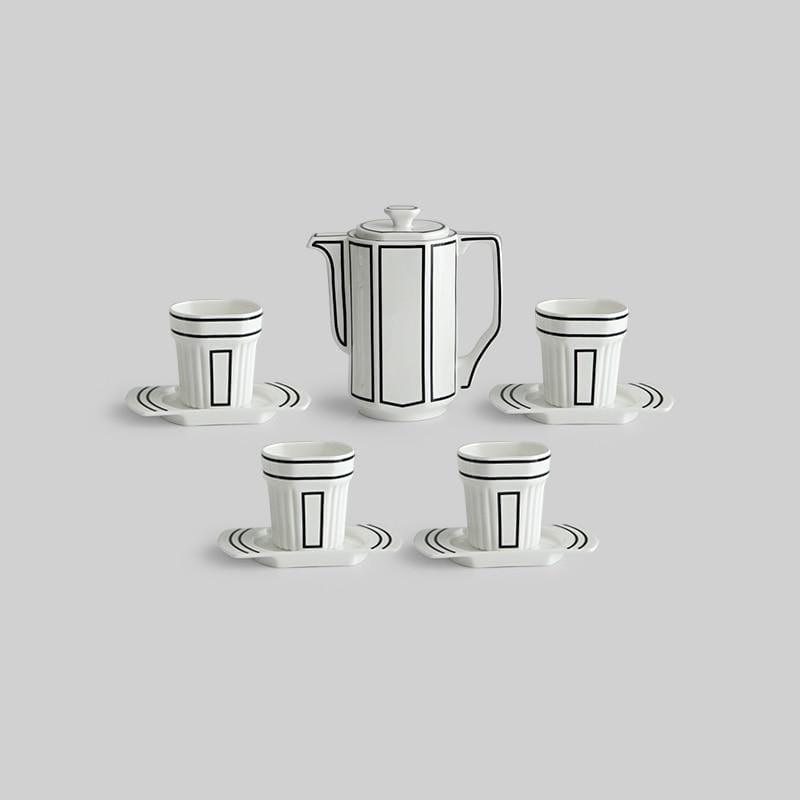 Shop 0 Set G (Teapot + 4 Cups w/ Saucers) Coco Tea Set Mademoiselle Home Decor
