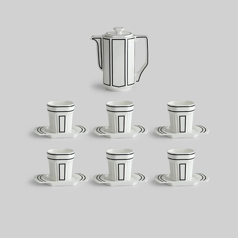 Shop 0 Set F (Teapot + 6 Cups w/ Saucers) Coco Tea Set Mademoiselle Home Decor