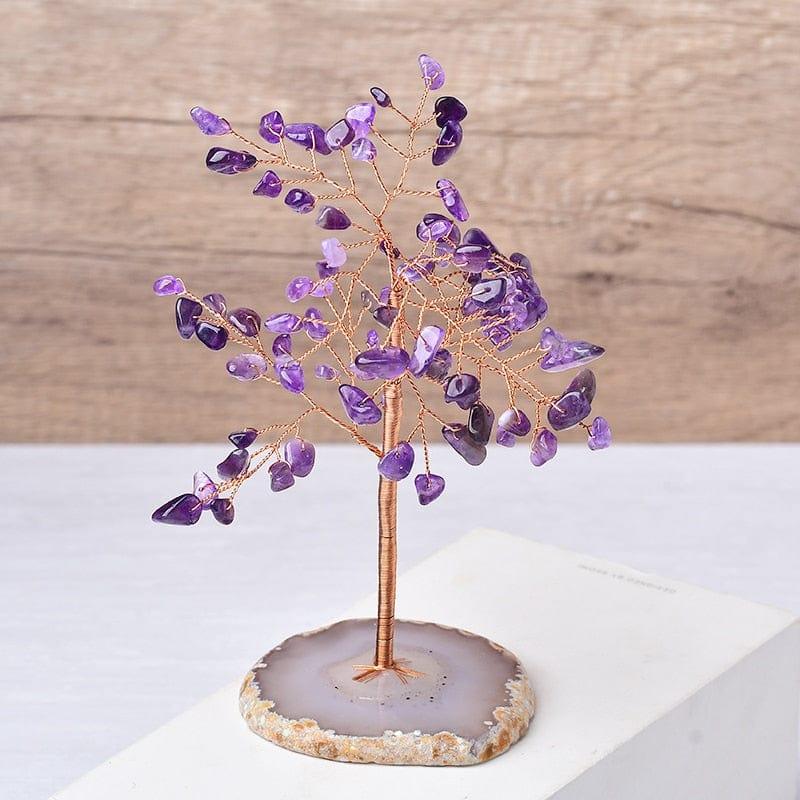 Shop 0 Amethyst / 1 piece Natural Amethyst Rose Quartz Tree of Life Rock Mineral Location Theory Reiki Healing Decora Home Tion DIY Gift MineralDecoration Mademoiselle Home Decor