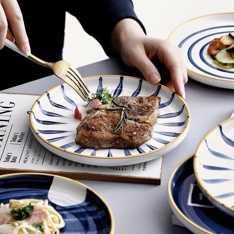 Shop 0 Japanese ceramic plate bone china dinnerware sets sushi Fruit salad dessert plates serving trays decorative christmas plates Mademoiselle Home Decor