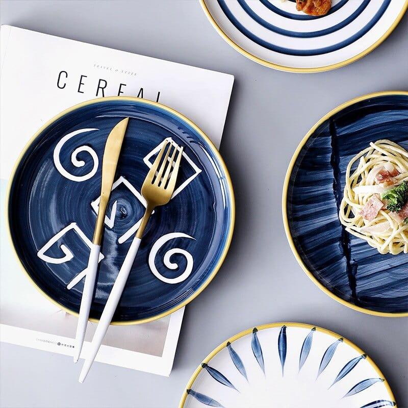 Shop 0 Japanese ceramic plate bone china dinnerware sets sushi Fruit salad dessert plates serving trays decorative christmas plates Mademoiselle Home Decor