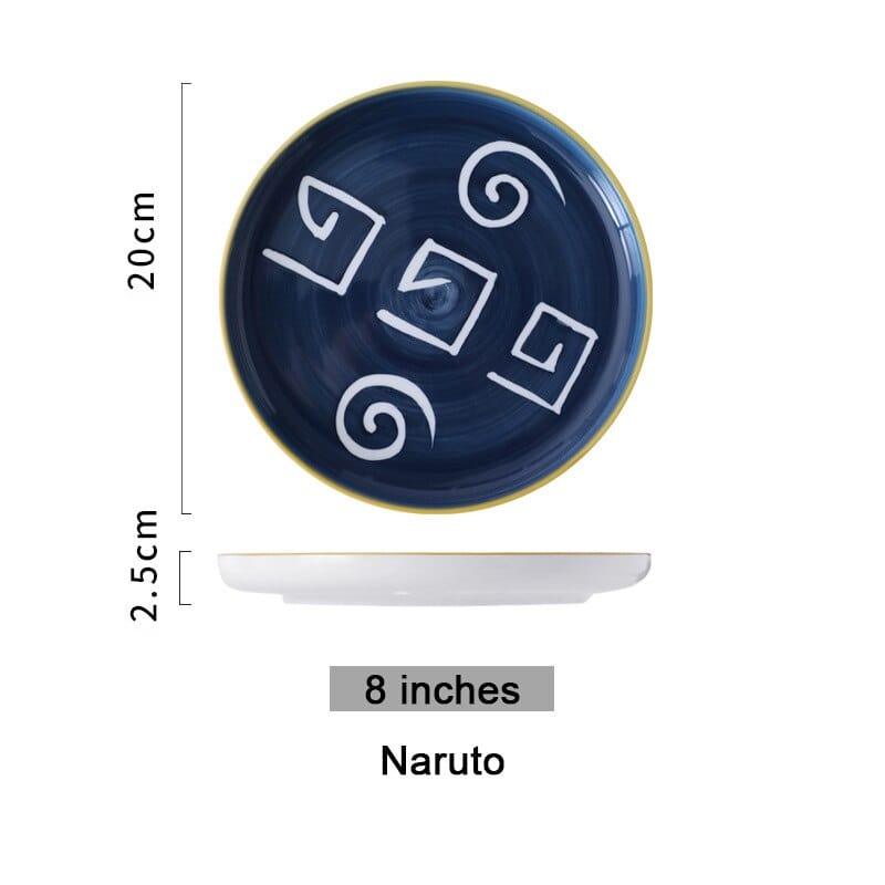 Shop 0 8 Naruto / China Japanese ceramic plate bone china dinnerware sets sushi Fruit salad dessert plates serving trays decorative christmas plates Mademoiselle Home Decor