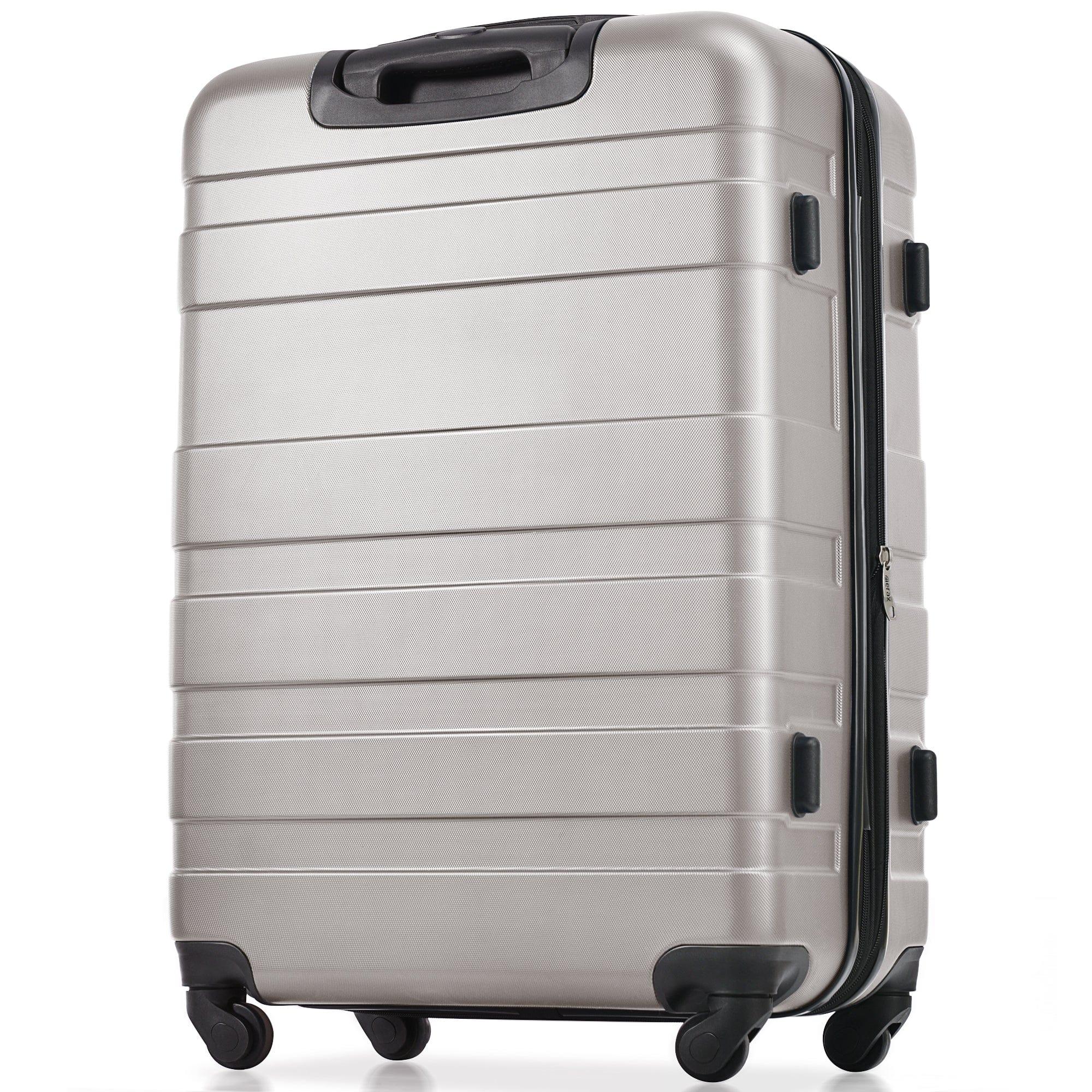 Shop Luggage Sets New Model Expandable ABS Hardshell 3pcs Clearance Luggage Hardside Lightweight Durable Suitcase sets Spinner Wheels Suitcase with TSA Lock 20''24''28''(gray) Mademoiselle Home Decor