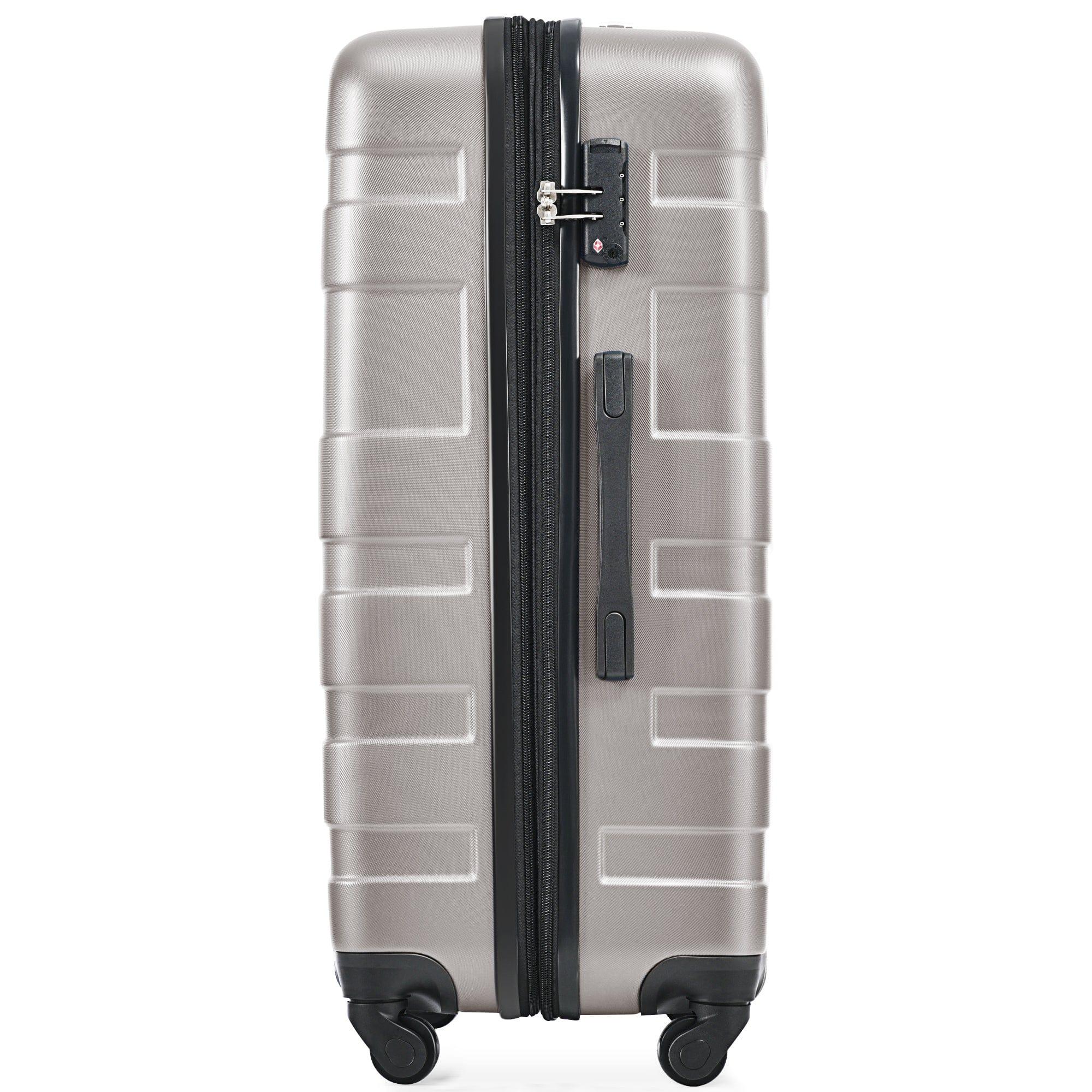 Shop Luggage Sets New Model Expandable ABS Hardshell 3pcs Clearance Luggage Hardside Lightweight Durable Suitcase sets Spinner Wheels Suitcase with TSA Lock 20''24''28''(gray) Mademoiselle Home Decor