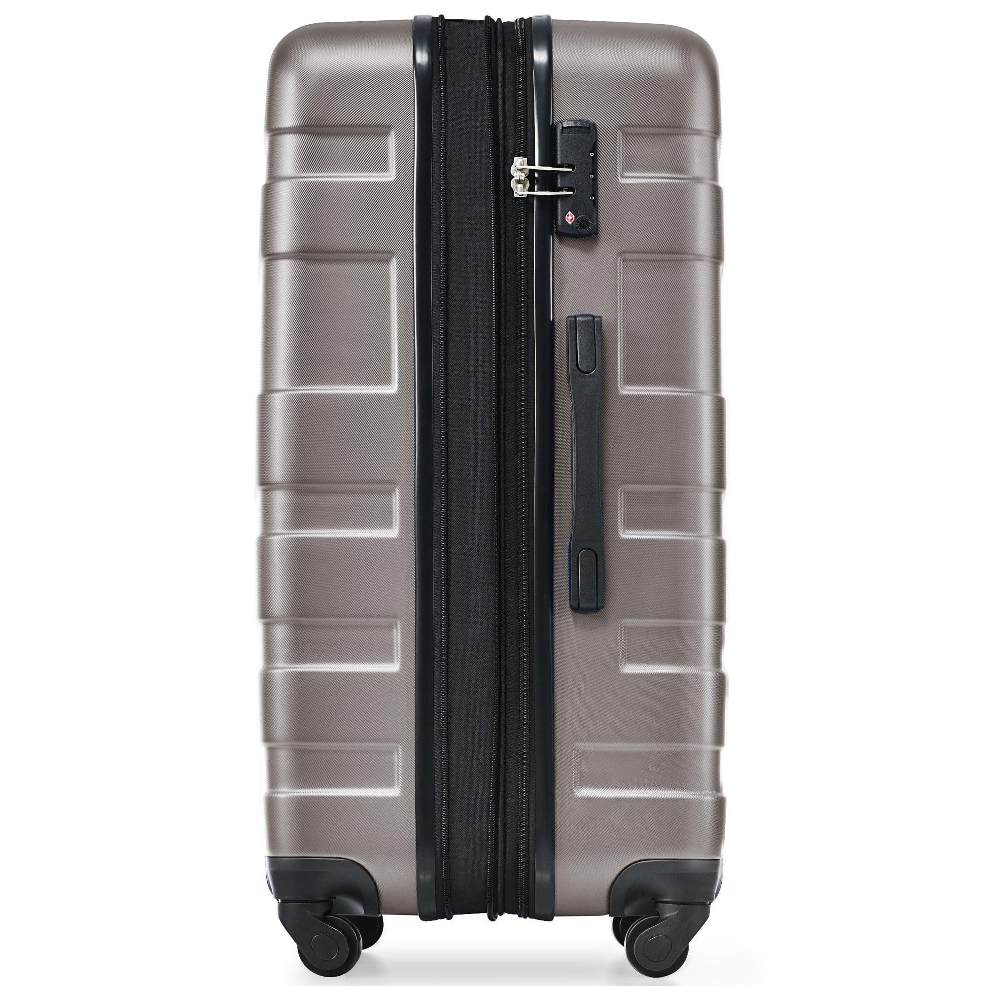 Shop Luggage Sets New Model Expandable ABS Hardshell 3pcs Clearance Luggage Hardside Lightweight Durable Suitcase sets Spinner Wheels Suitcase with TSA Lock 20''24''28''(gray) Mademoiselle Home Decor