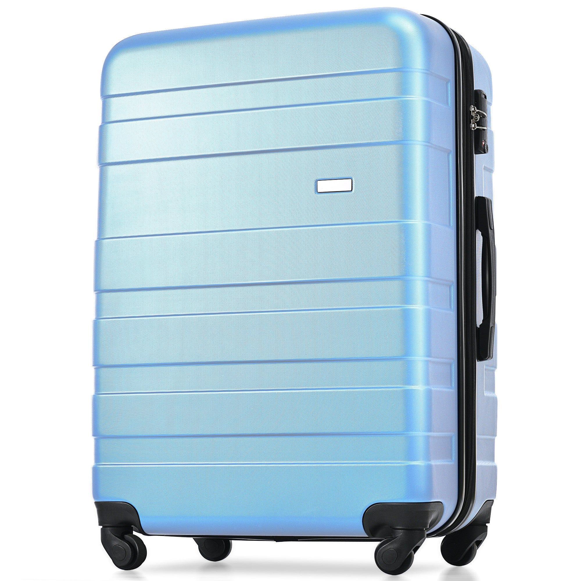 Shop Luggage Sets New Model Expandable ABS Hardshell 3pcs Clearance Luggage Hardside Lightweight Durable Suitcase sets Spinner Wheels Suitcase with TSA Lock 20''24''28''(Sky Blue) Mademoiselle Home Decor