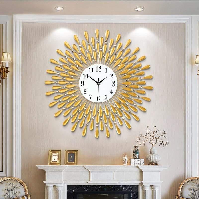 Shop 0 Crystal Sun Modern Style Silent Wall Clock 38X38cm, 2020 New Product Living Room Office Home Wall Decoration Mademoiselle Home Decor