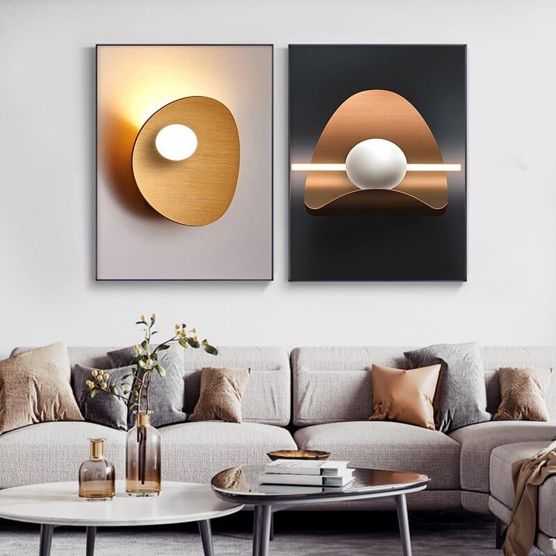 Shop 0 Abstract Geometric Canvas Painting Orange Posters and Prints Modern Minimalist Wall Art Pictures Living Room Bedroom Home Decor Mademoiselle Home Decor