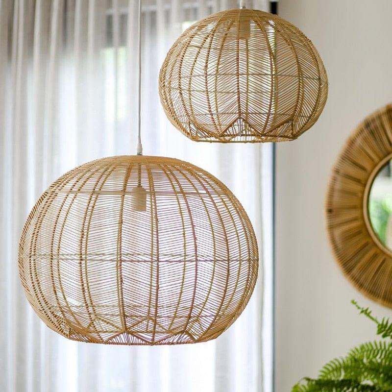 Shop 0 France Country Rattan Bamboo Wood Handemade Modern Japanese Style Living Room Kitchen Bedroom Seaside Hotel Pendant Lamps Mademoiselle Home Decor