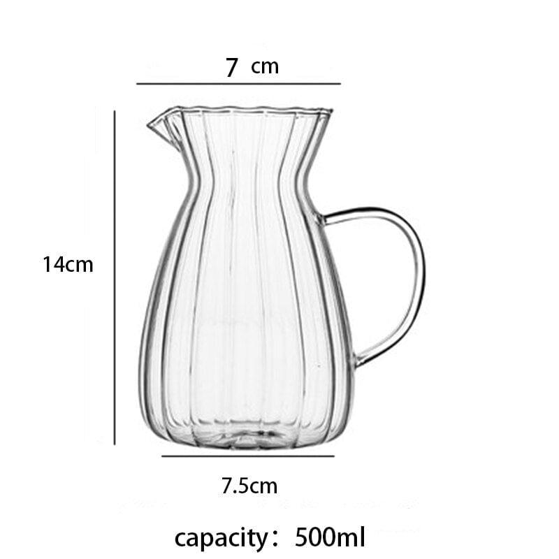 Shop 0 500ml Nordic Transparent Glass Coffee Milk Jug Set With Handle Espresso Coffee Frothing Cup Tea Pitcher Separator Cafe Drinkware Tool Mademoiselle Home Decor
